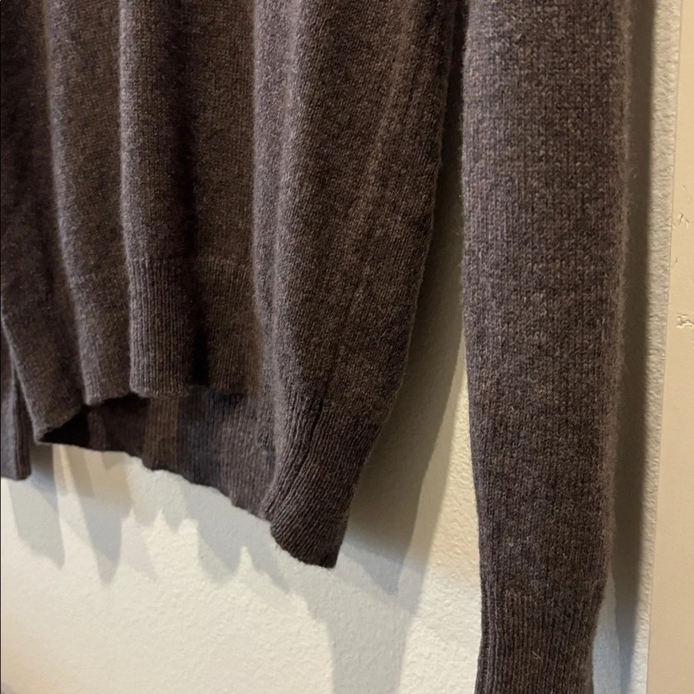 NWT J. Crew Shawl Cool Lambswool Blend Men's Brown Turtleneck Sweater Small